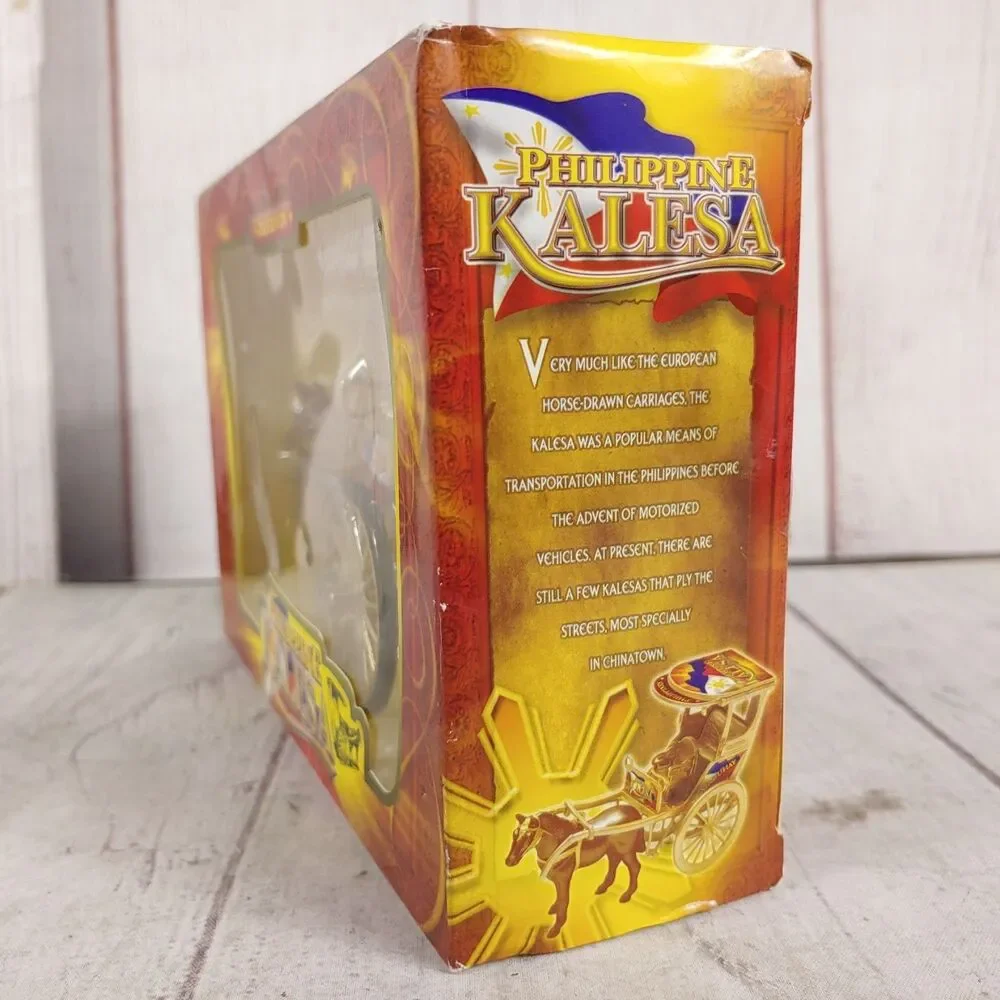 OPEN BOX - Philippine Kalesa Die-Cast Horse Drawn Carriage - GOLD EDITION 6 in